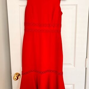 Calvin Klein Red Sleeveless Dress